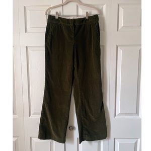 Vintage Talbots Women’s Velvet Forest Green Pants size 8 Texture Stretch Fit